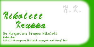 nikolett kruppa business card